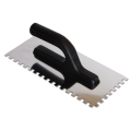 Гладилка нержавеющая зубчатая с пластиковой ручкой 130х270 мм, зуб 8х8 мм 